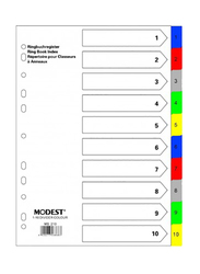 Modest PVC Plastic File Dividers, A4 Size, 25 Pieces, Assorted Colours