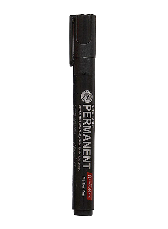 Soni Office Mate Permanent Marker Pen, Black