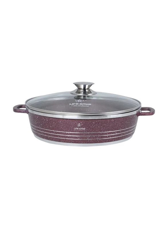 

Life Smile 36cm Granite Coated Shallow Pot, Multicolour