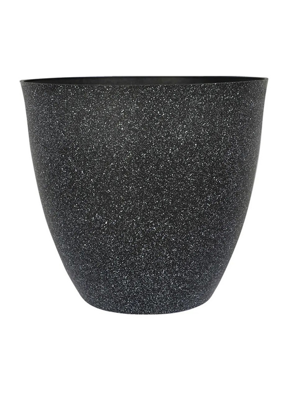 

Life Smile Decorative Container Plant Vase, 34 x 31.5cm, Black