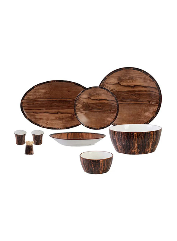 

Life Smile 30-Piece Porcelain Dinnerware Set for 1, LIFE-LL-3D, Multicolour