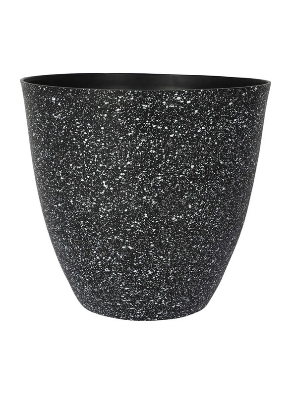 

Life Smile Plastic Garden Planter Vase for Plants, Black/White