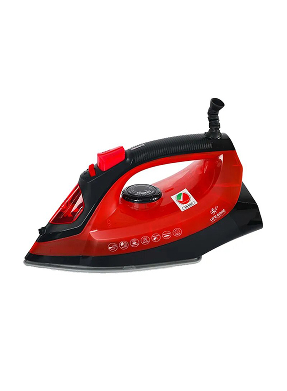 

Life Smile Steam Iron, 2200W, B240, Black/Red