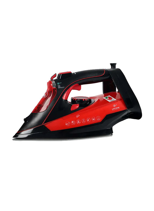 

Life Smile Steam Iron, 2200W, B239, Black/Red