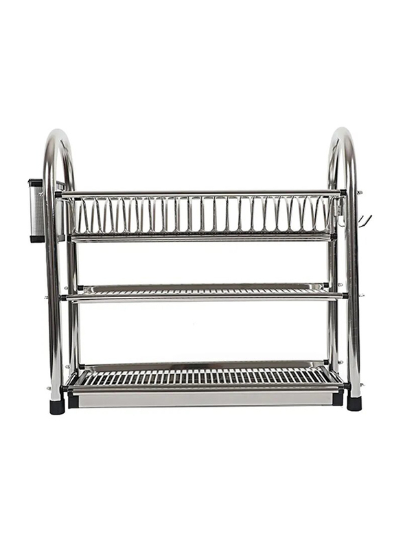

Life Smile 3-Tier Dish Rack, 66 x 26.1 x 54.5 cm, Silver