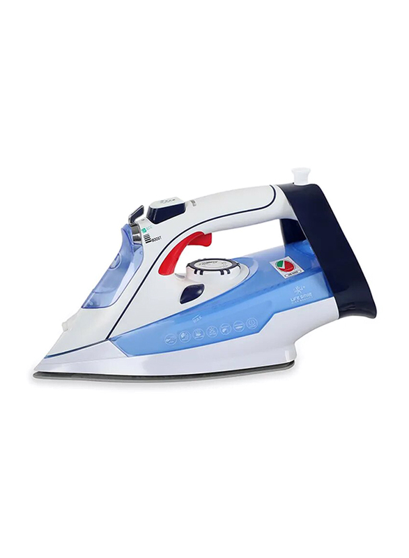 

Life Smile 300ml Steam Iron, 2200W, B239C, White/Blue