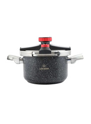 Life Smile 7 Ltr Stainless Steel Granite Coated Round Pressure Cooker, ZDS-7M-C, Multicolour