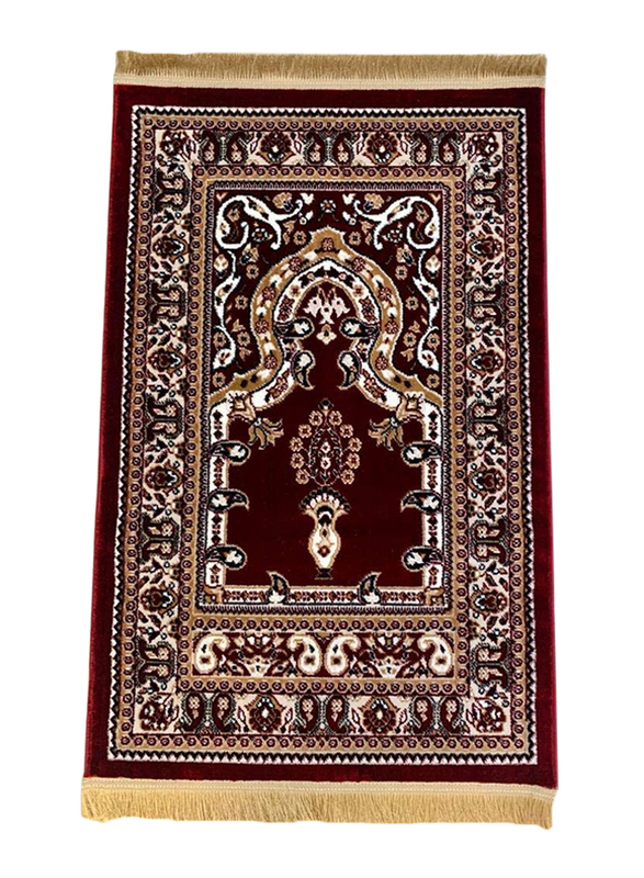 

Turkish Made Art Silk Prayer Mat , 80 x 125 cm, Red