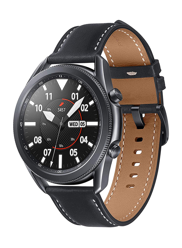 

Samsung Galaxy Watch 3 - 45mm Smartwatch, GPS and Bluetooth, Black Stainless Steel Case and Black Leather Band