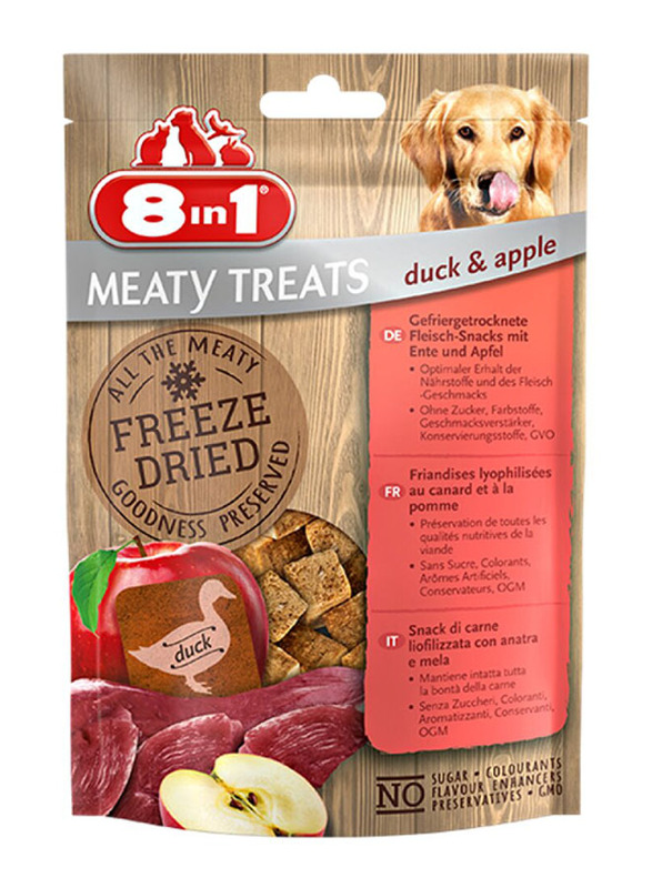 8 in 1 Freeze Dried Duck & Apple Treats, 50g