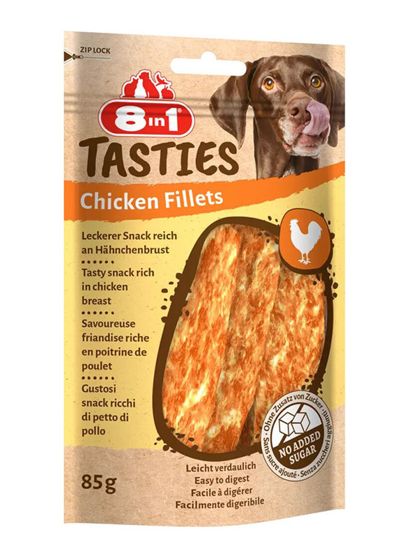 8 in 1 Tasty Chicken Fillets Treats Dog Dry Food, 85g