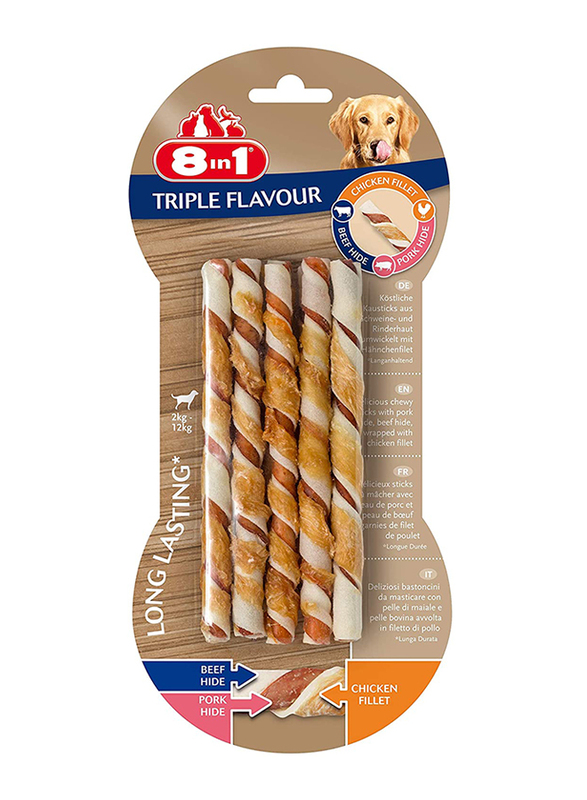 8 in 1 Triple Flavour Sticks for Dog, 70g