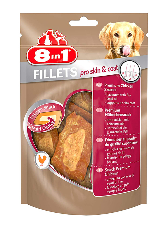 8 in 1 Fillets Pro Skin & Coat S for Dog, 80g