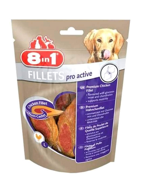 8 in 1 Fillets Pro Active S Tasty Treats for Dog, 80g