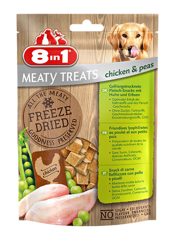 8 in 1 Freeze Dried Chicken/Peas Dog Dry Food, 50g