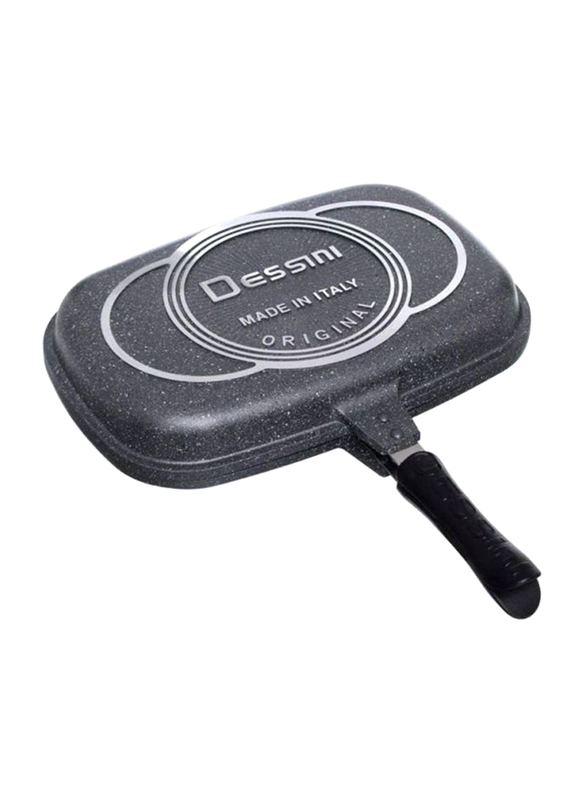 

Dessini 2-Piece 36cm Non-Stick Double Grill Pan Set, Black/Grey