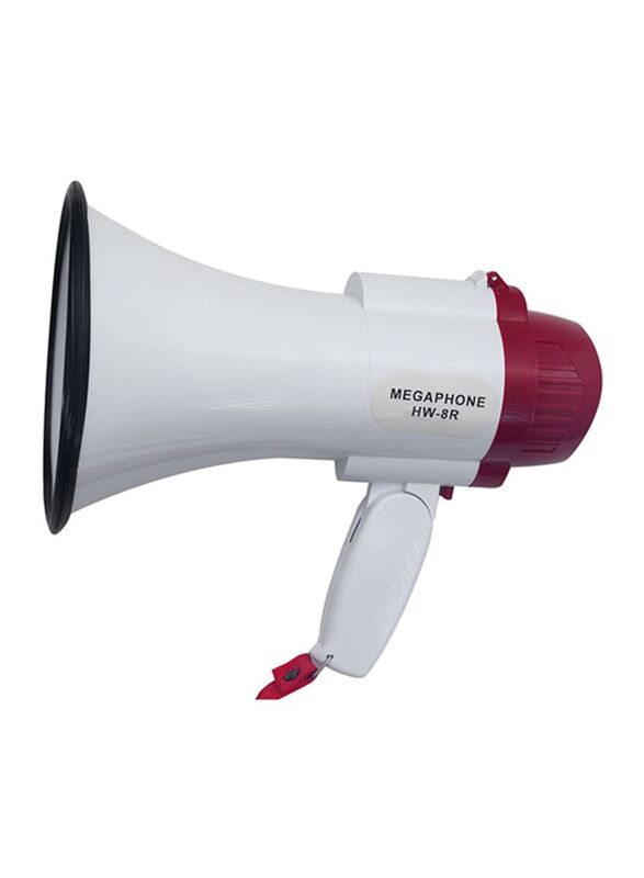 

Uni-Tex Many Function Folding Portable Megaphone, White/Red/Black