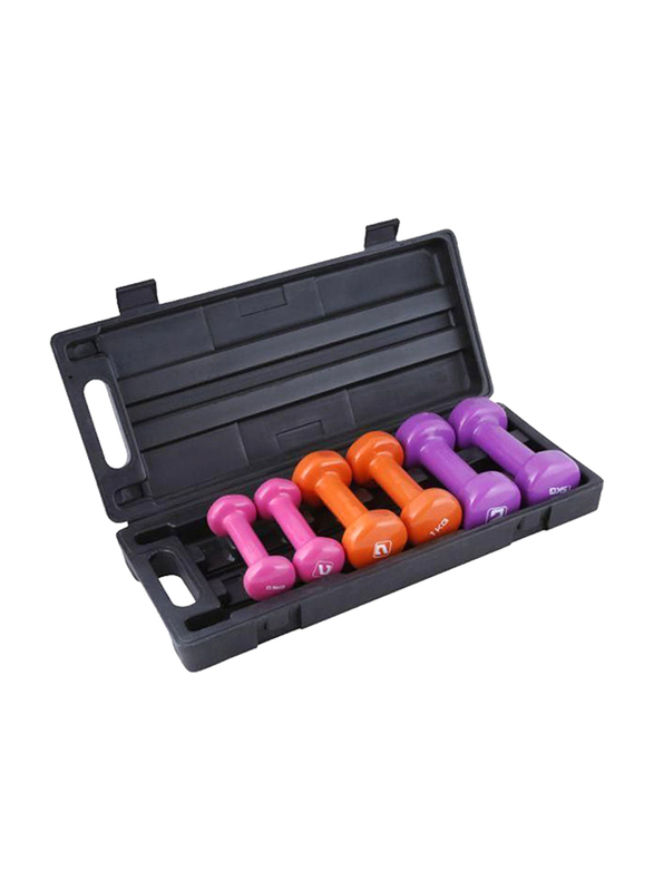 

Emfil Fitness Dumbbells Set, 6 Pieces, 6KG, LS2305, Multicolour