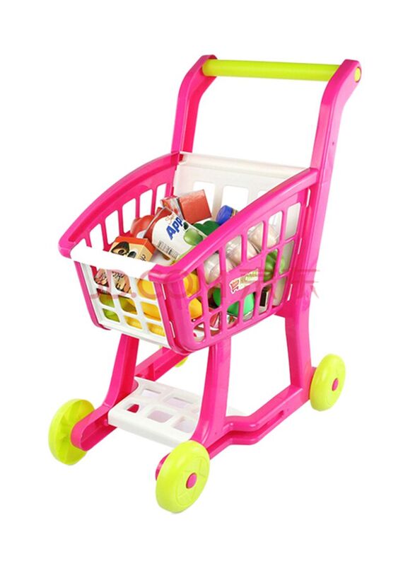 

Supermarket Shopping Cart For Kids, Ages 3+, Pink/Green/White