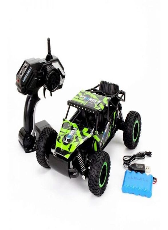 

Climbing Car Double Motors Bigfoot Car Remote Control Model Off Road Vehicle Toy, Ages 6+, Green/Black