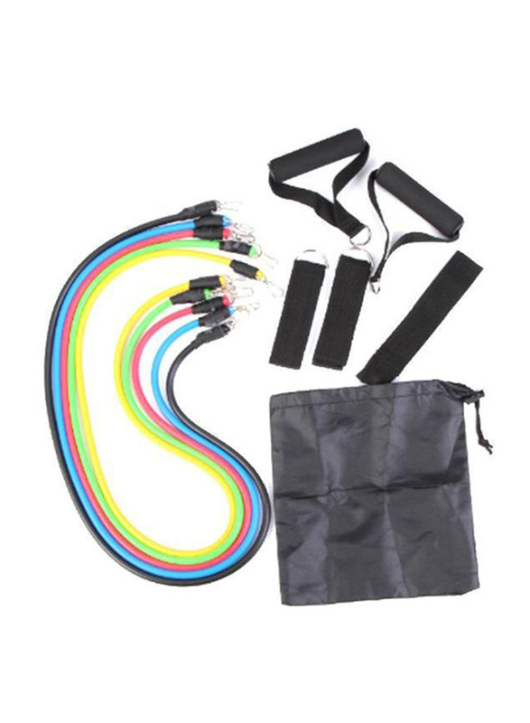 

Resistance Fitness Band Set, 11 Pieces, Multicolour