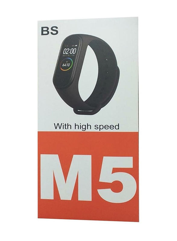

B2 M5 Intelligent Wristband Fitness Watch with Black Case and Black Plastic Band