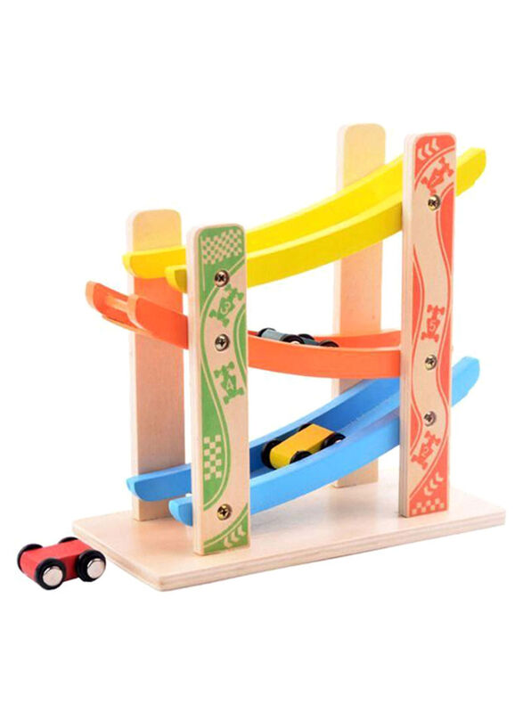 

Wooden Slide Car & Track Toy Set, Ages 3+, Multicolour
