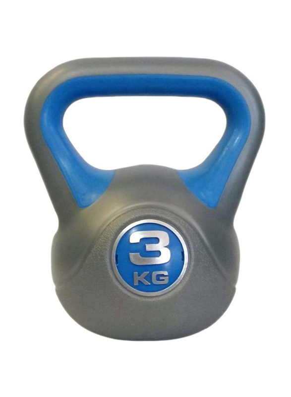 

Liveup Plastic Kettlebell, 3KG, Grey/Blue