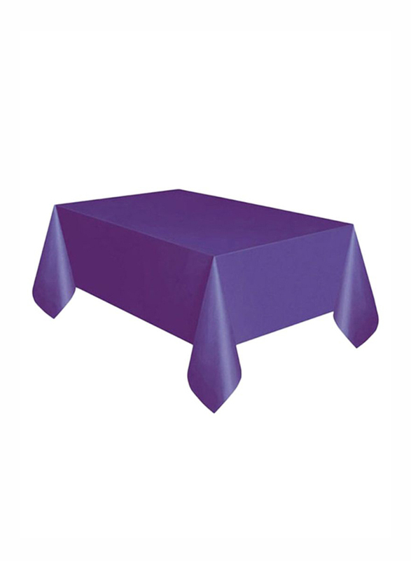 

54 x 108-inch Disposable Plastic Rectangle Table Cloth, 50032, Purple
