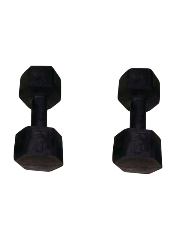 

Keller Dumbbells Set, 2 x 5KG, Black