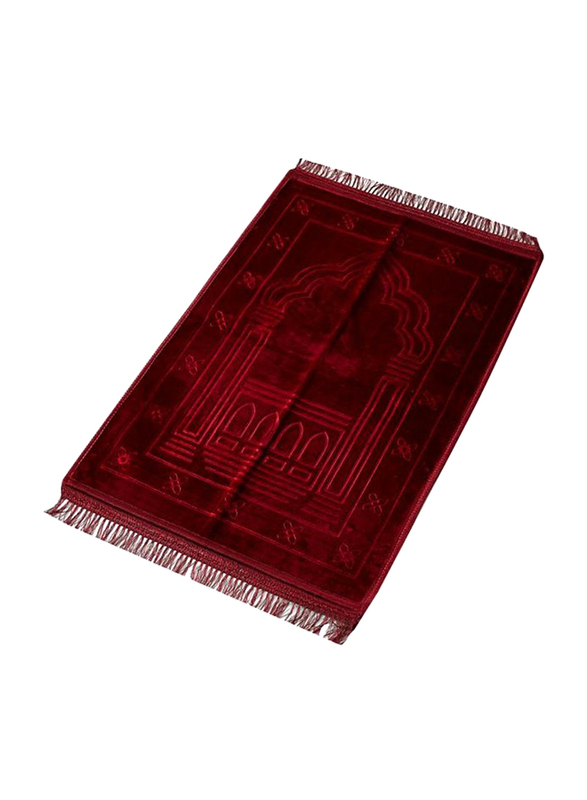 

Homebox Polyester Embossed Prayer Mat, Red