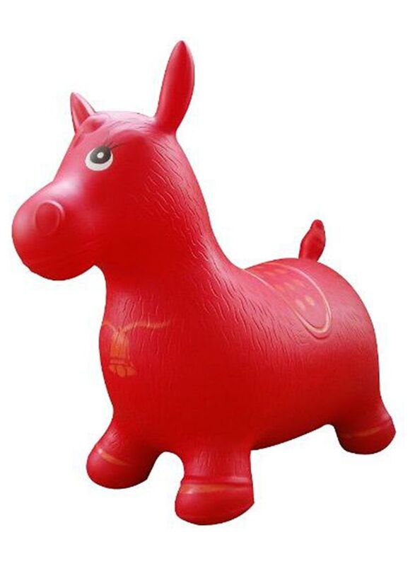 

Inflatable Jumping & Riding Horse Bouncing Hopper Animal Toy For Kids, Ages 3+, Red