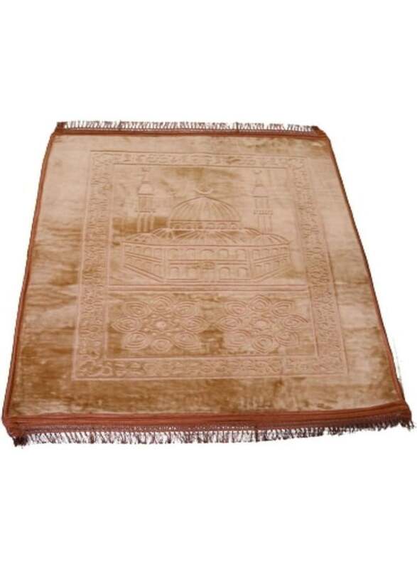 

Rosh Soft Velvet Prayer Mat, Brown