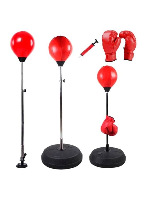 

Boxing Punch Bag with Gloves Set, Red