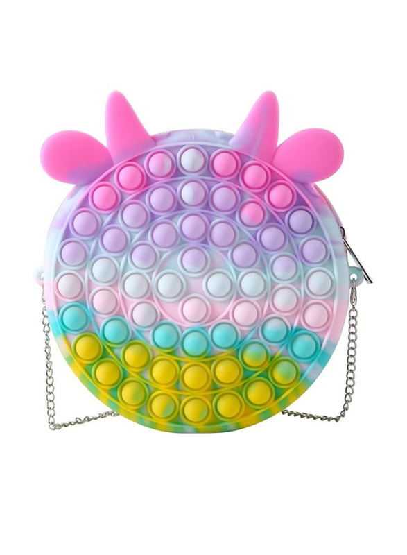 

Xiuwoo 2-In-1 Push Pop Bubble Fidget Toy Shoulder Bag, Ages 3+