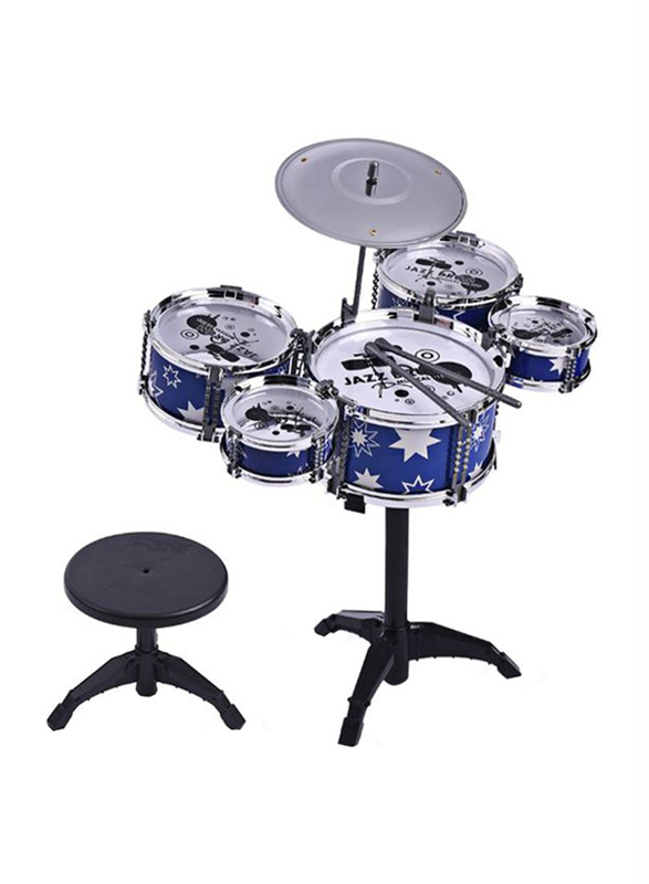 

Jazz Drum with Small Stool Set, Blue