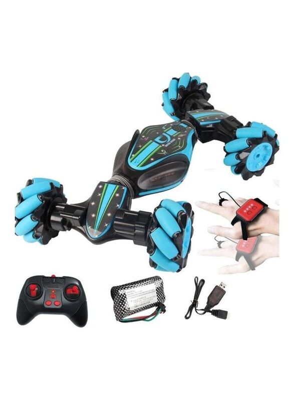 

2.4G Gesture Sensing Remote Control 4 Wheel Drive Stunt Car, Ages 15+, Blue