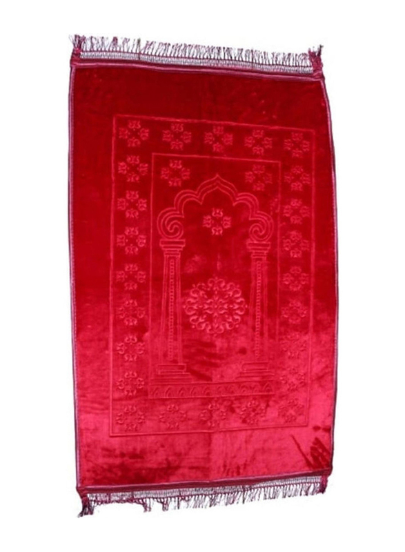 

Rosh Soft Velvet Prayer Mat, Red