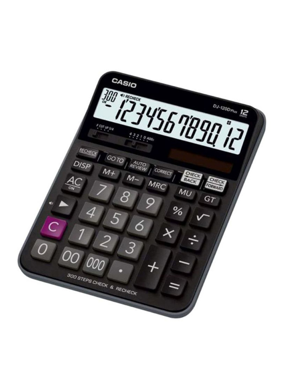 

Casio Plus Calculator, Dj120D, Black/Grey