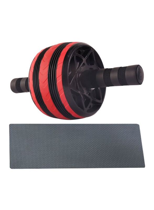 

Abdominal Roller Wheel with Kneeling Pad Set, 2 Piece, Black/Red