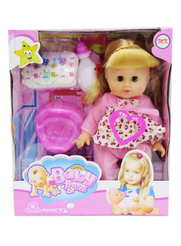 

Well Play Newborn Doll Set, Ages 3+, Pink/White