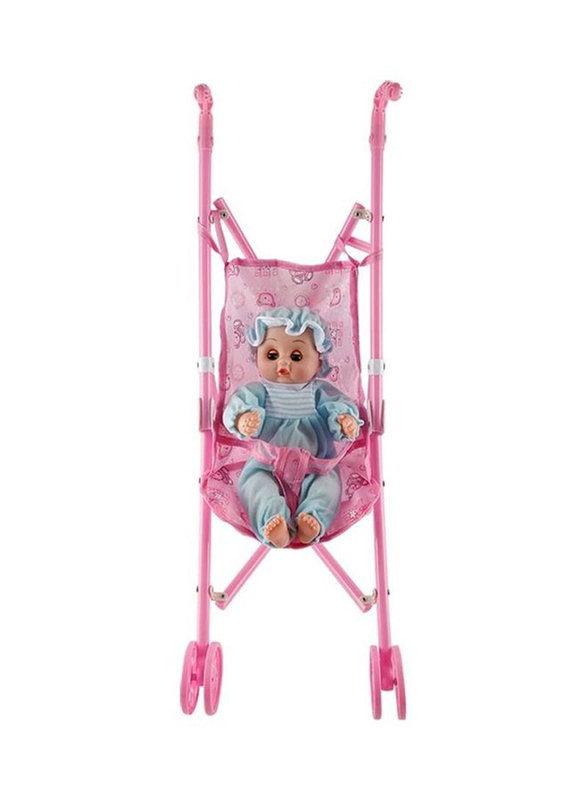

Dolls Buggy Stroller Foldable Pushchair - Girl's Toy, Ages 3+