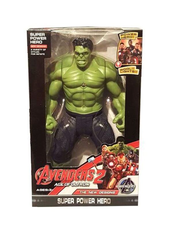 

Marvel Avengers Hulk Action Figure, 1873, Ages 3+, Green/Black