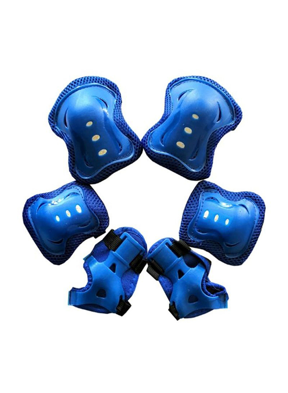 

Sapu Roller Skating Protective Elbow and Knee Pads, 6-Piece, Blue