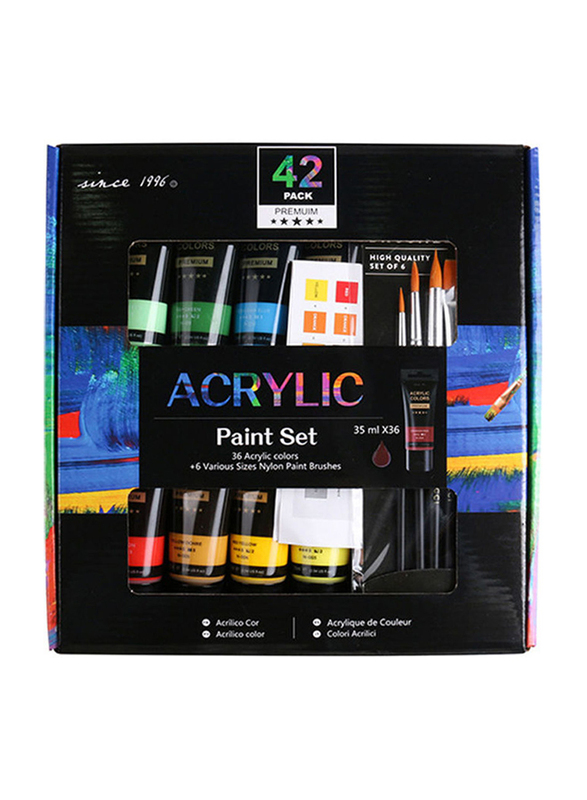 

Acrylic Paint Set, 42 Piece, Multicolour