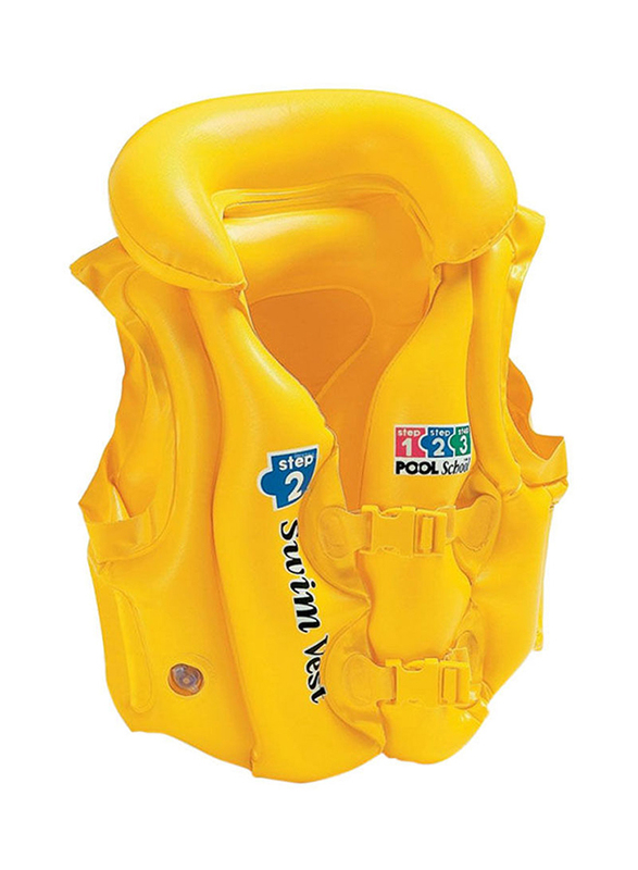 

Intex Deluxe Pool Swim Vest, Yellow/Blue