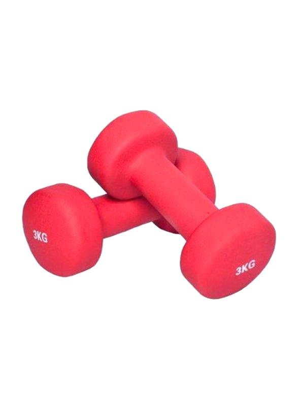 

Entercise Dumbbells Set, 2 x 3KG, Red
