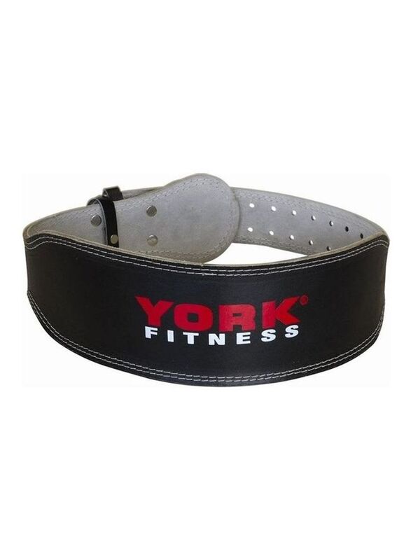 

York Fitness Leather Weightlifting Belt, Medium, Black