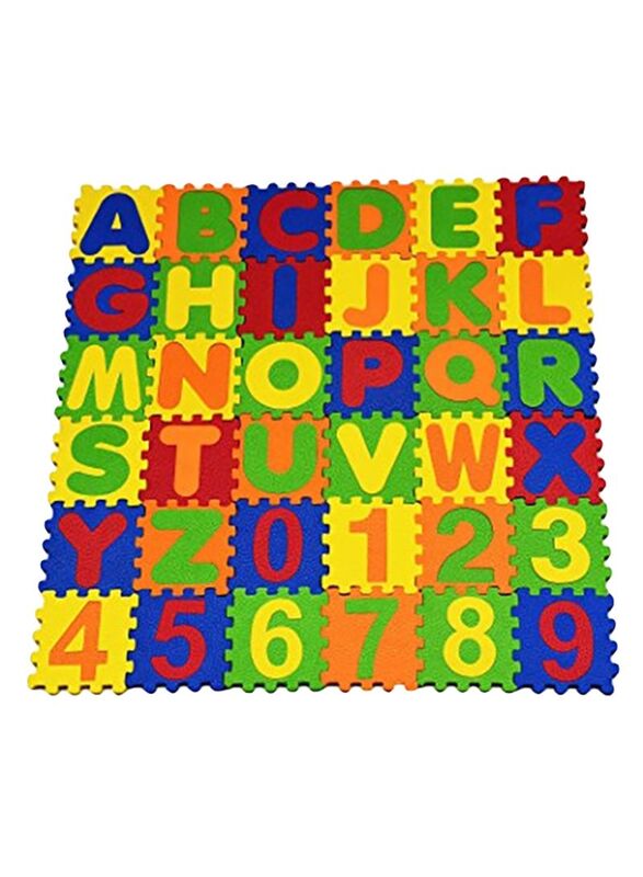 

EduToys Alphabet & Number Learning Mat, Ages 2+, Green/Yellow/Blue