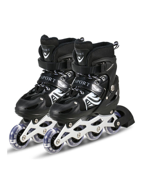 

Adjustable Outdoor Children Roller Skates, Ages 6+, Black